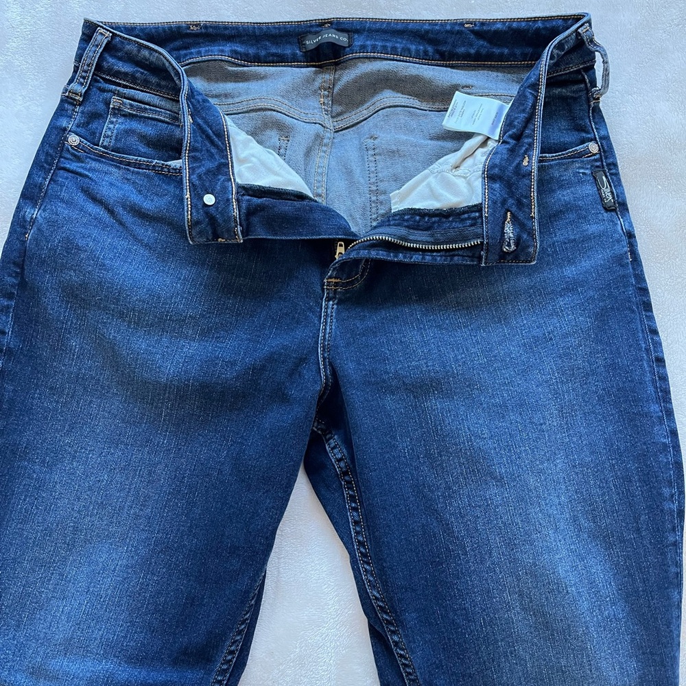 Silver Jeans Dark Blue Straight Leg Women's Jeans